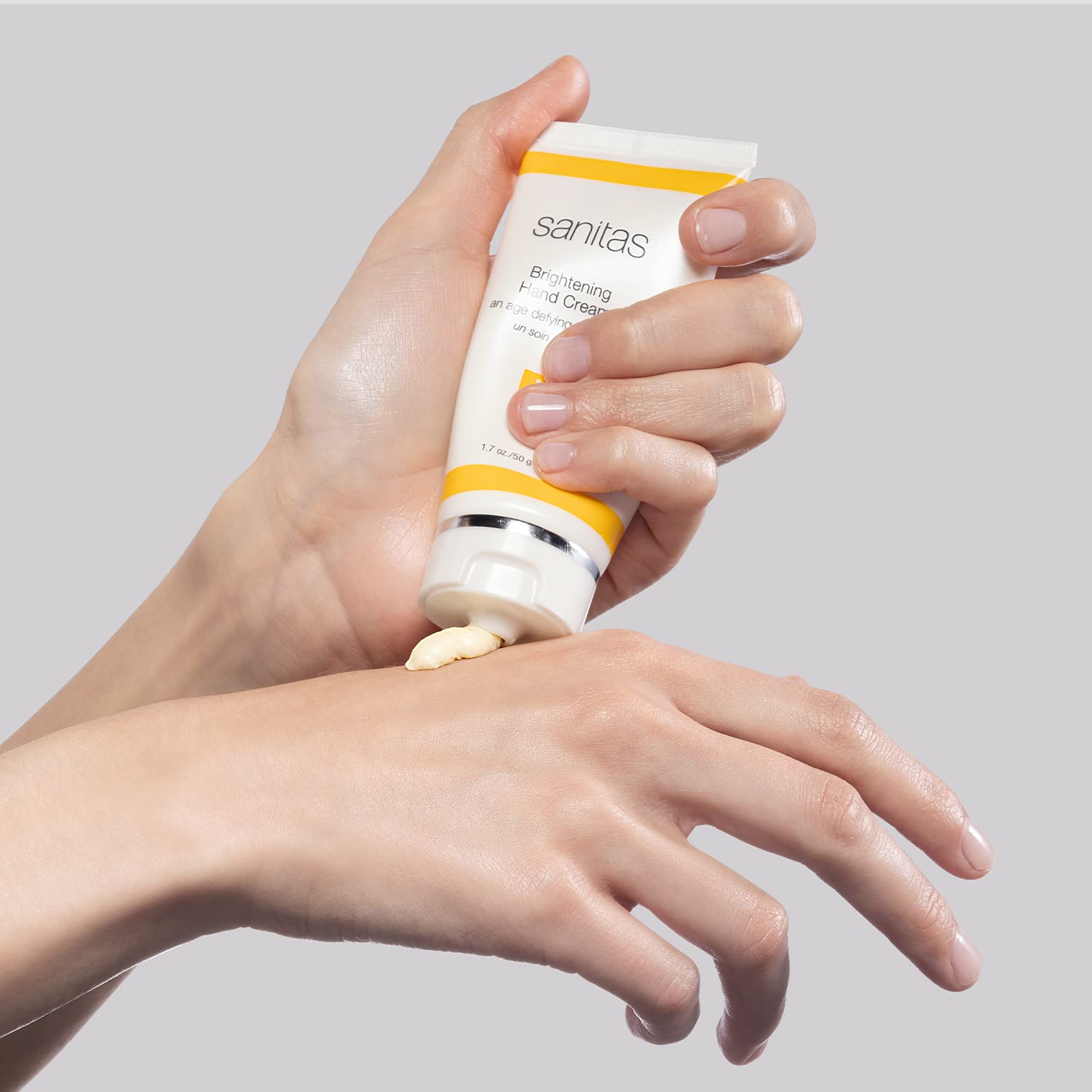 Sanitas Skincare Brightening Hand Cream with Vitamin C – Hydrating Hand Lotion, 1.7 oz