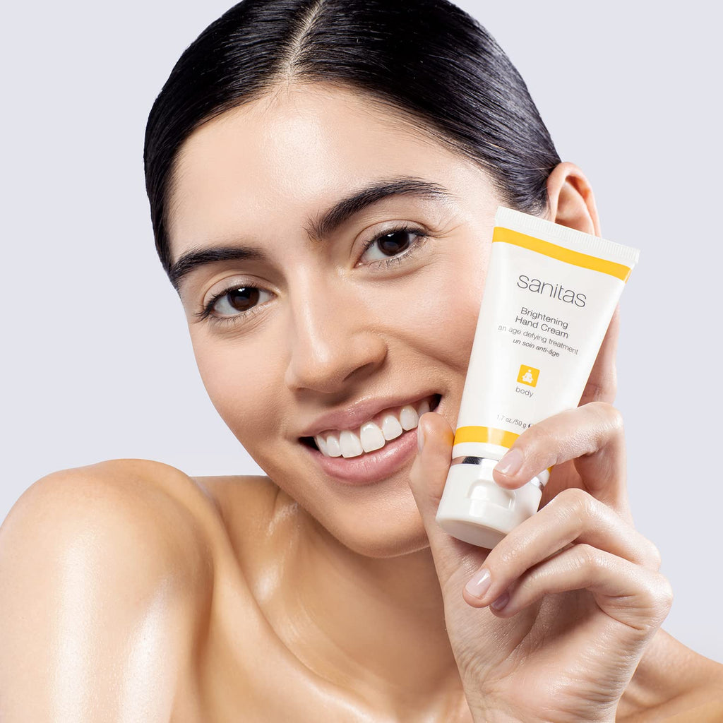 Sanitas Skincare Brightening Hand Cream with Vitamin C – Hydrating Hand Lotion, 1.7 oz