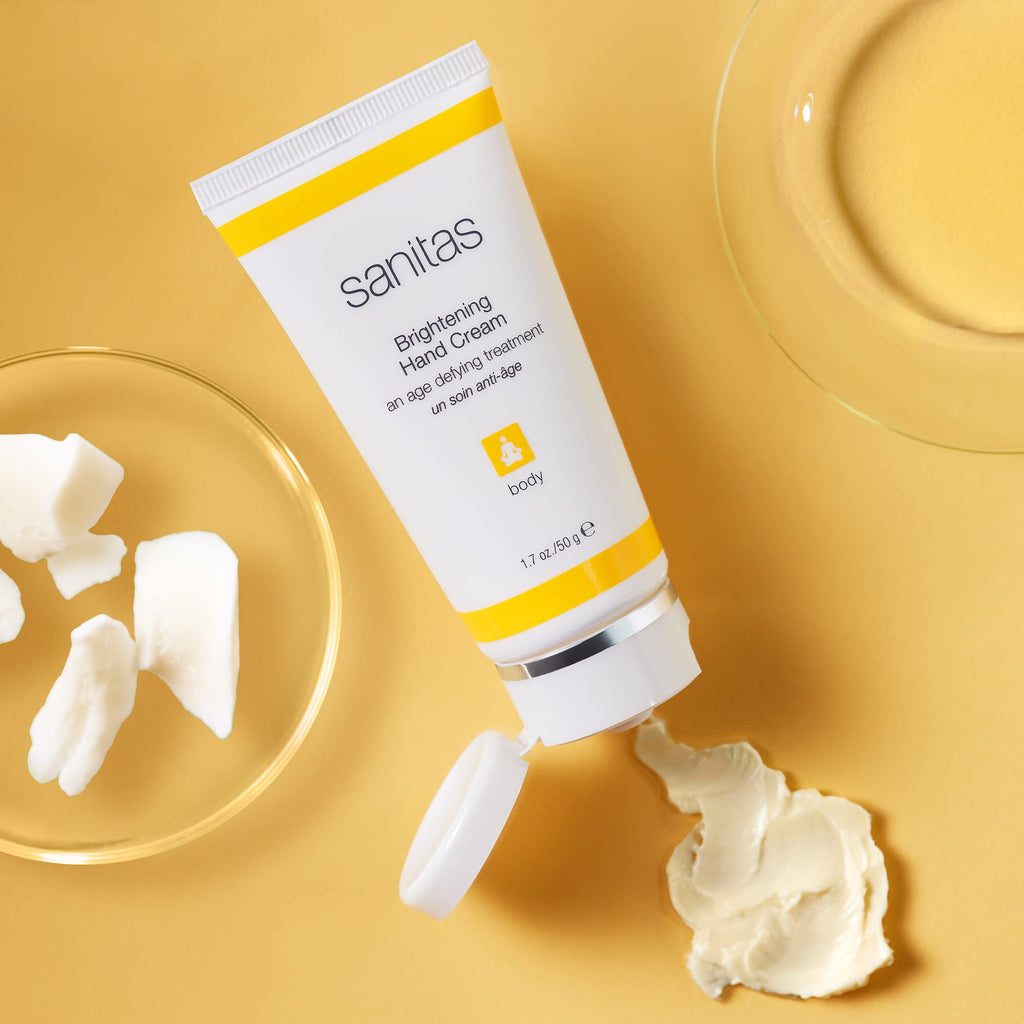 Sanitas Skincare Brightening Hand Cream with Vitamin C – Hydrating Hand Lotion, 1.7 oz