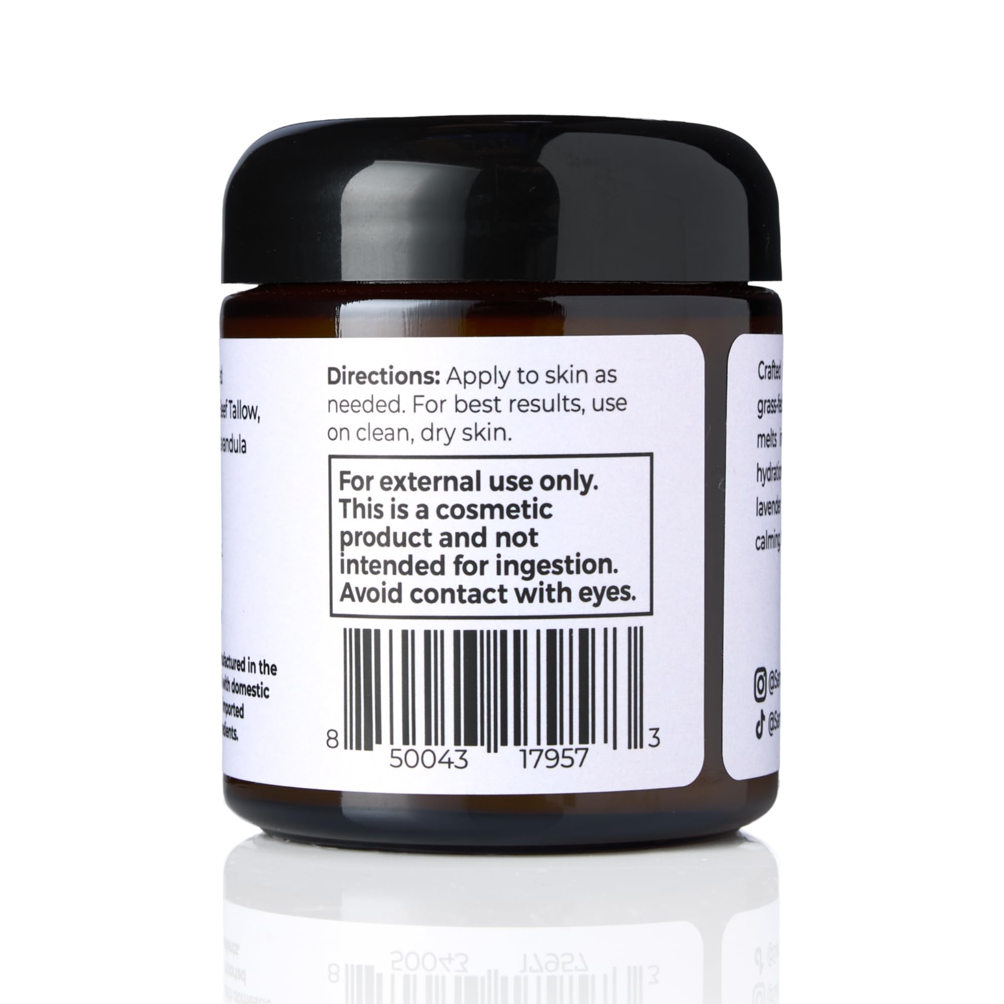 Santa Cruz Paleo Geranium & Coconut Moisturizer — Grassfed Beef Tallow Skincare