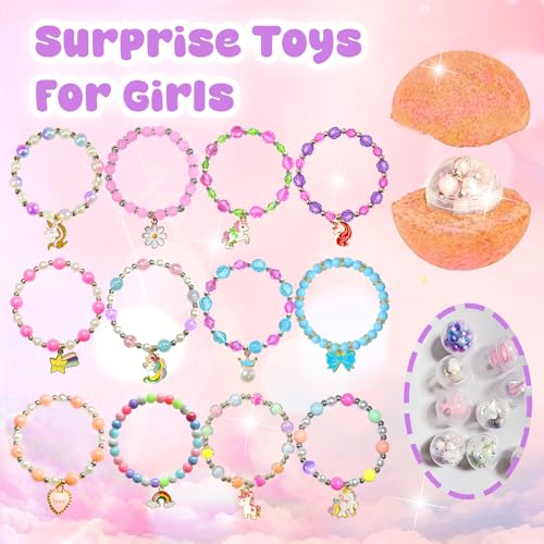 Santrela Kids Bath Bombs with Surprise Jewelry | Unicorn Gift Set