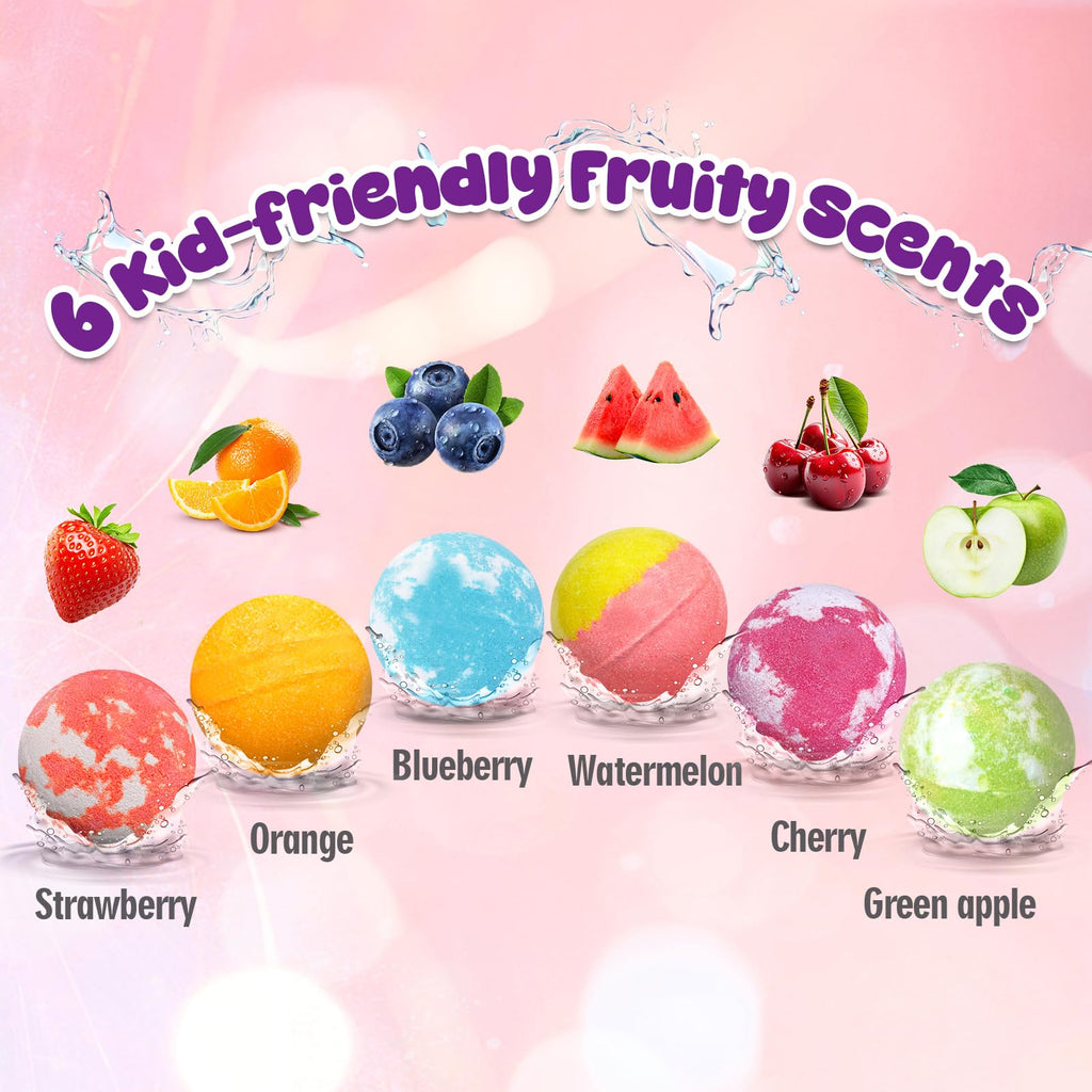 Santrela Kids Bath Bombs with Surprise Jewelry | Unicorn Gift Set