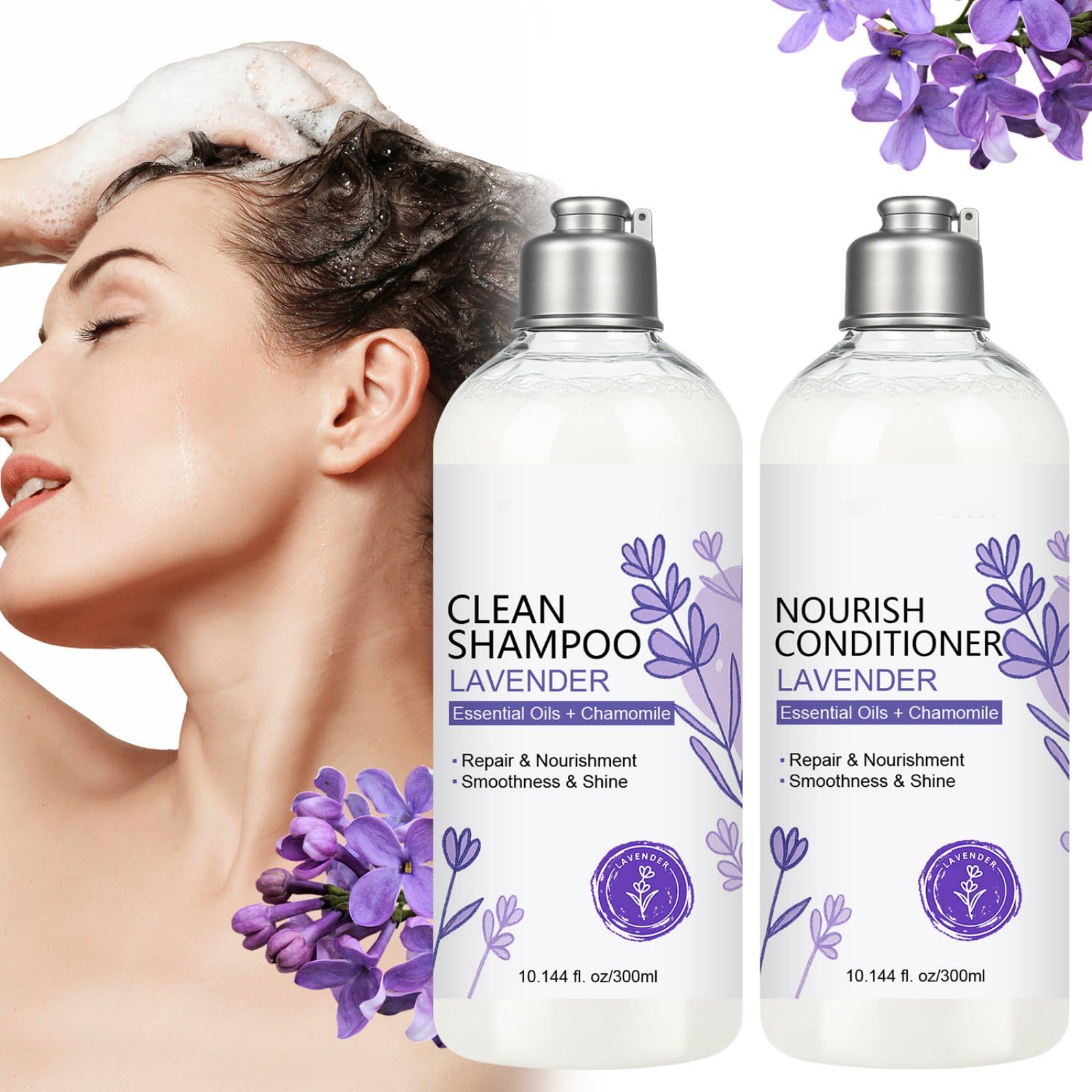 SANZHUAN Lavender Shampoo & Conditioner Set – Strengthen, Hydrate & Shine Hair
