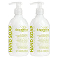 Sapadilla Rosemary + Peppermint Liquid Hand Soap | 12 oz x2 Pack – Plant-Based, Biodegradable