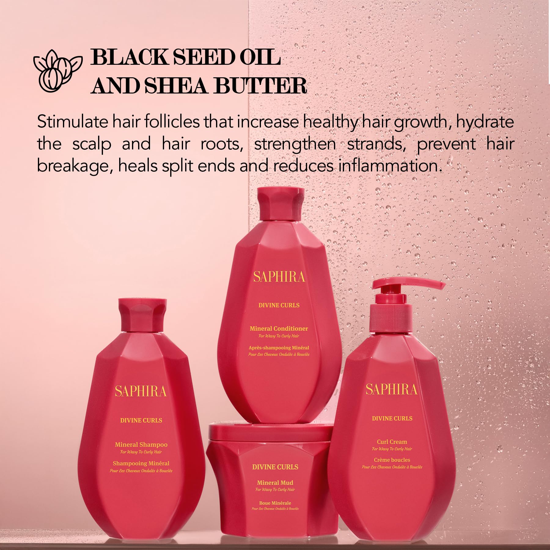 Divine Curls Conditioner by Saphira – 8.5oz / 250ml for Hydrated, Defined Curls