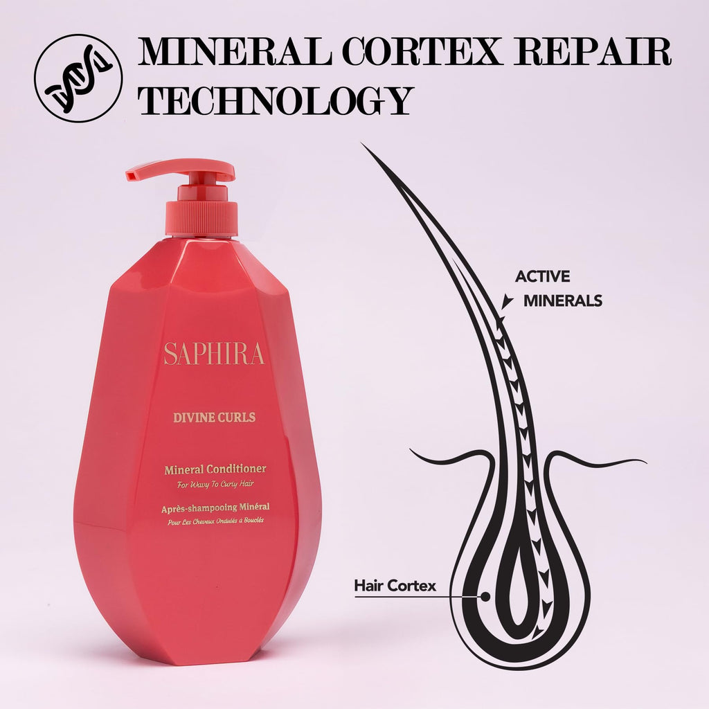 Saphira Divine Curls Conditioner 34oz / 1000ml – Hydrating Curl Care