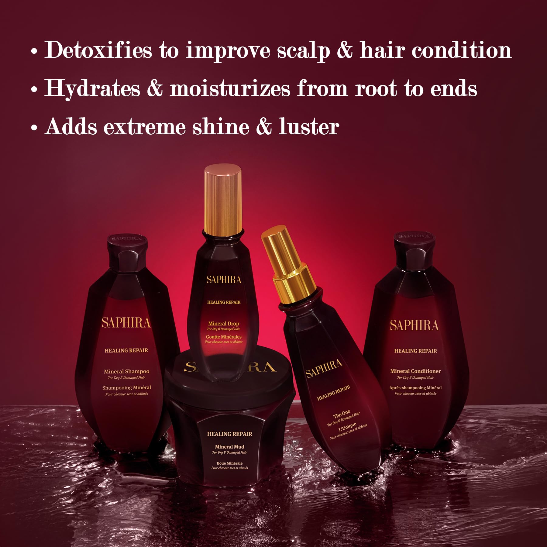 Saphira Healing Repair Shampoo & Conditioner Duo – 8.5oz / 250ml