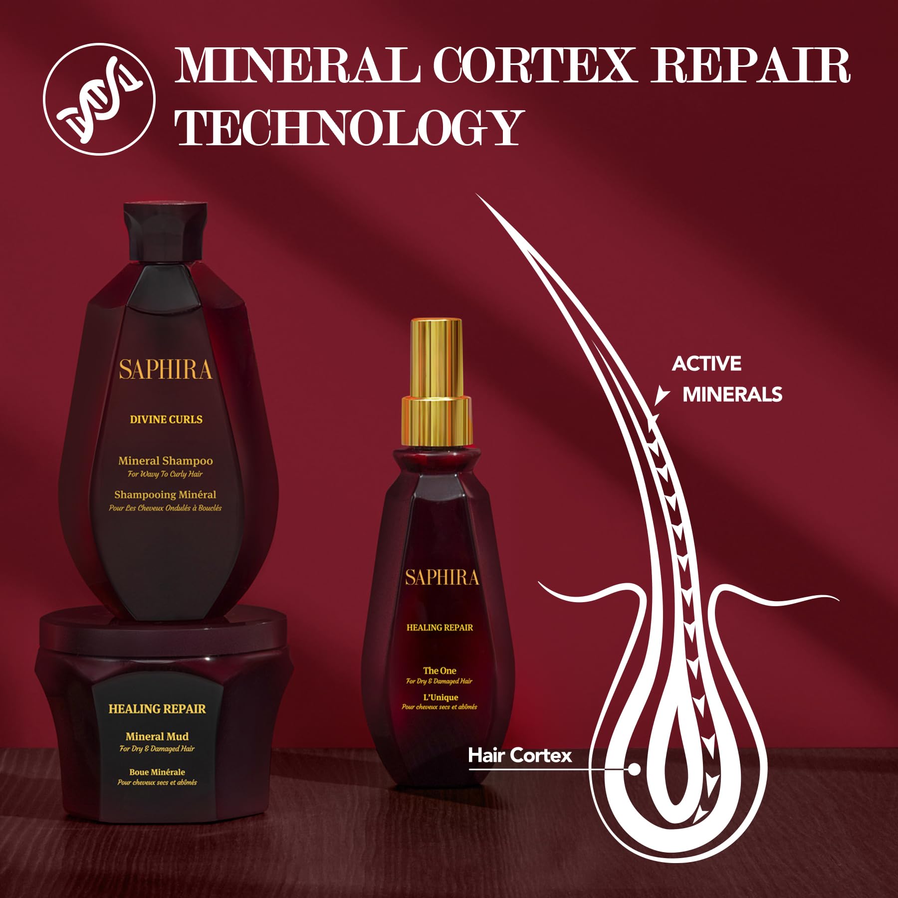 Saphira Healing Repair Kit | Shampoo, Mineral Mud & The One