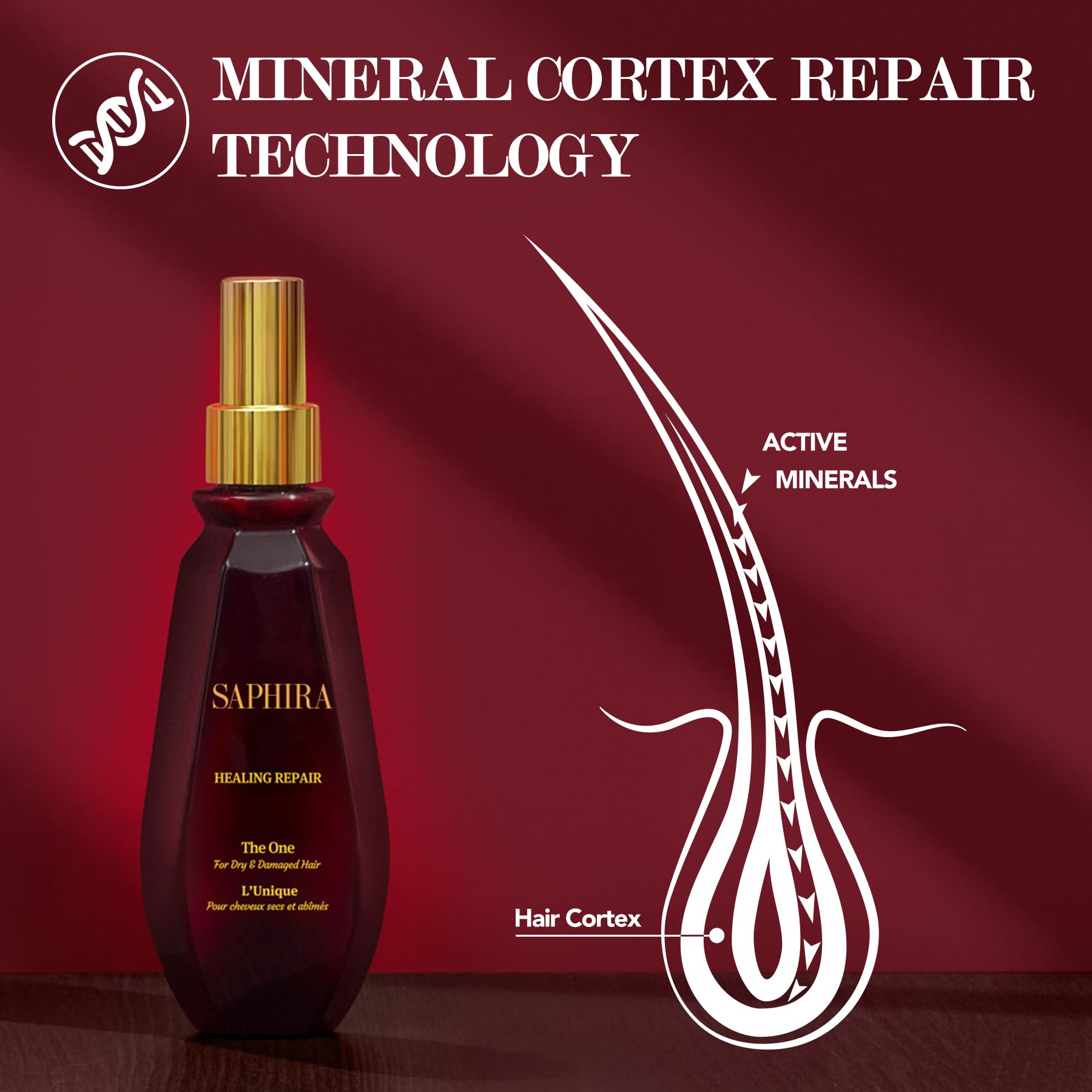 Saphira Healing Repair The One 5.1oz / 150ml – Leave-In Hair Mask for Dry & Color-Treated Hair