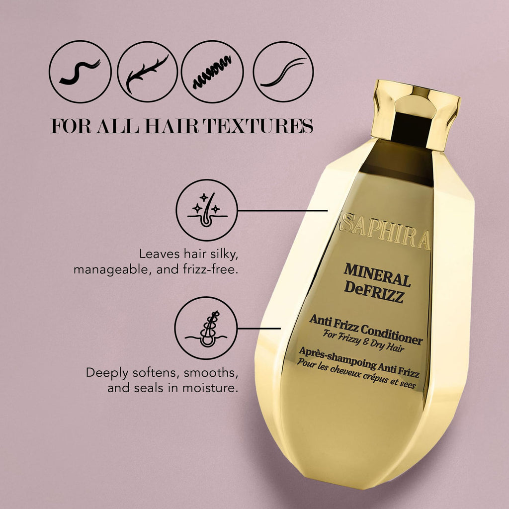 Saphira Mineral DeFrizz Anti Frizz Conditioner – 8.5oz (250ml)