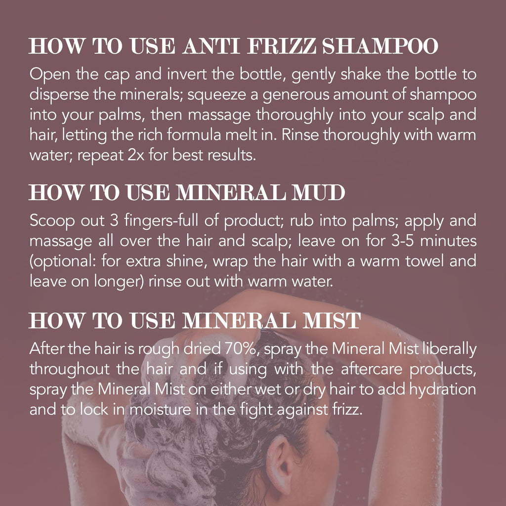 Saphira Mineral DeFrizz Kit — Shampoo, Mud & Mineral Mist