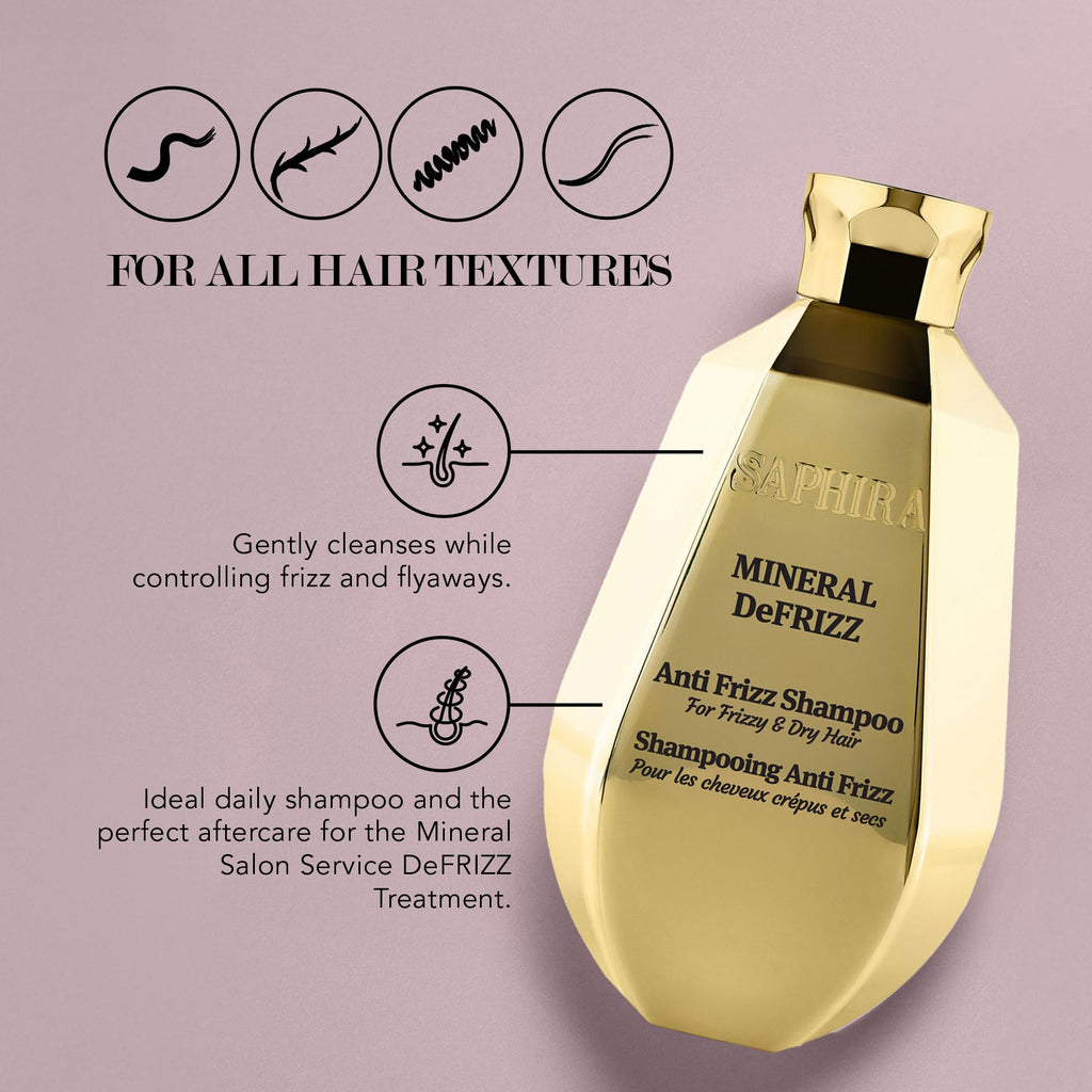 Saphira Mineral DeFrizz Shamopo – Anti Frizz Shampoo 8.5 oz / 250 ml