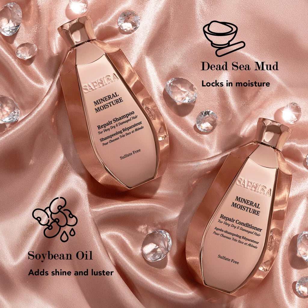 Saphira Mineral Moisture Repair Shampoo & Conditioner Duo Set – 250 ml / 8.5 oz