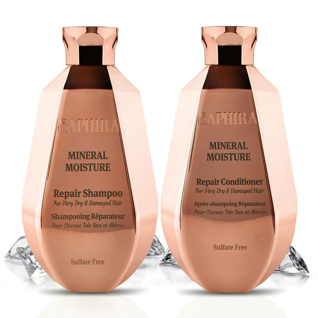 Saphira Mineral Moisture Repair Shampoo & Conditioner Duo Set – 250 ml / 8.5 oz
