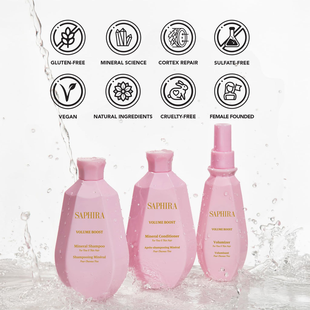 Saphira Volume Boost Volumizer – 5.1oz / 150ml for Root Lift & Fuller Hair