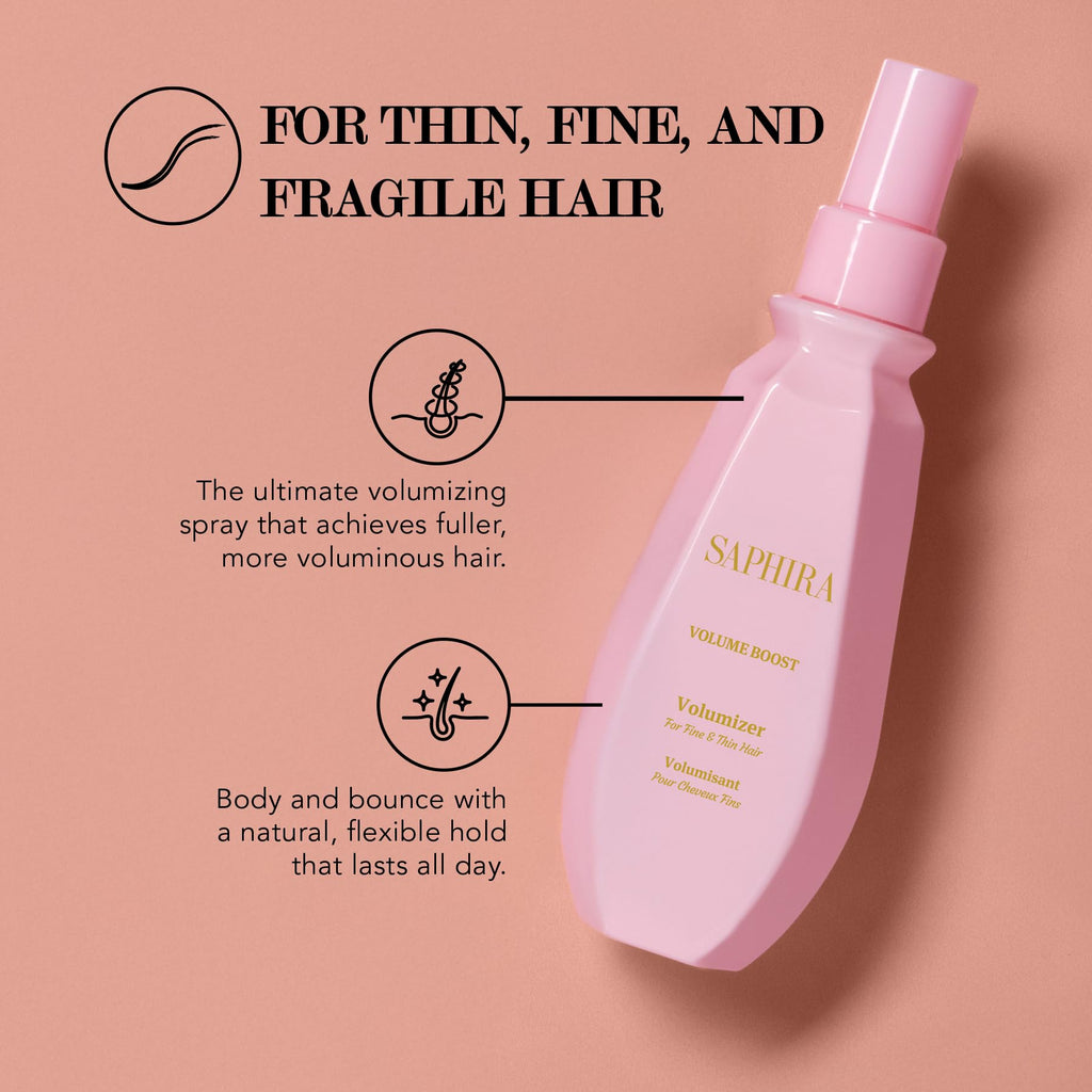 Saphira Volume Boost Volumizer – 5.1oz / 150ml for Root Lift & Fuller Hair