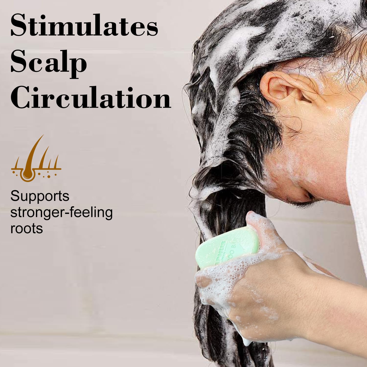 SAPHUS Rosemary Oil Shampoo Bar & Argan Conditioner Bar Set – Strengthen & Volumize Fine Hair