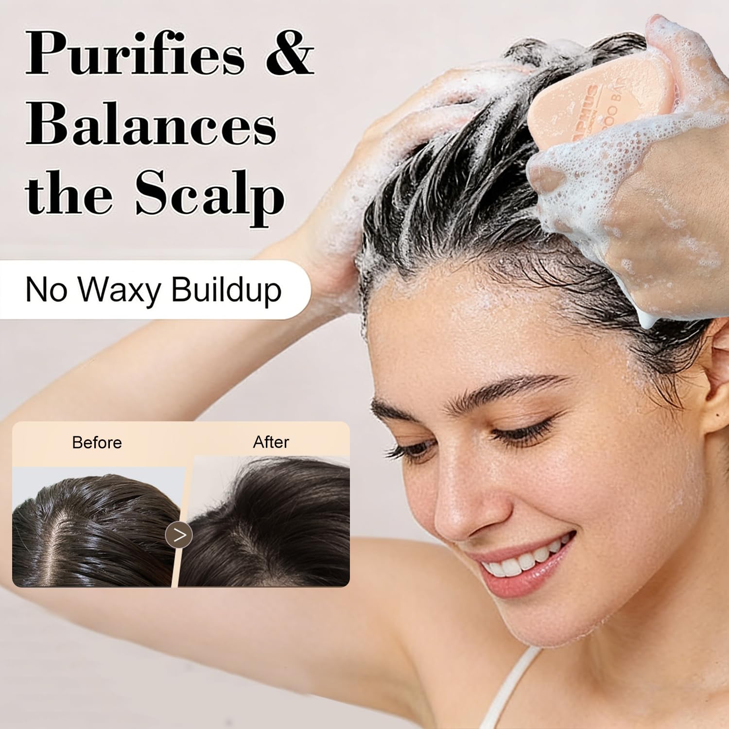 SAPHUS Castor Oil Shampoo Bar & Argan Conditioner Bar Set – Strengthening & Thickening Duo