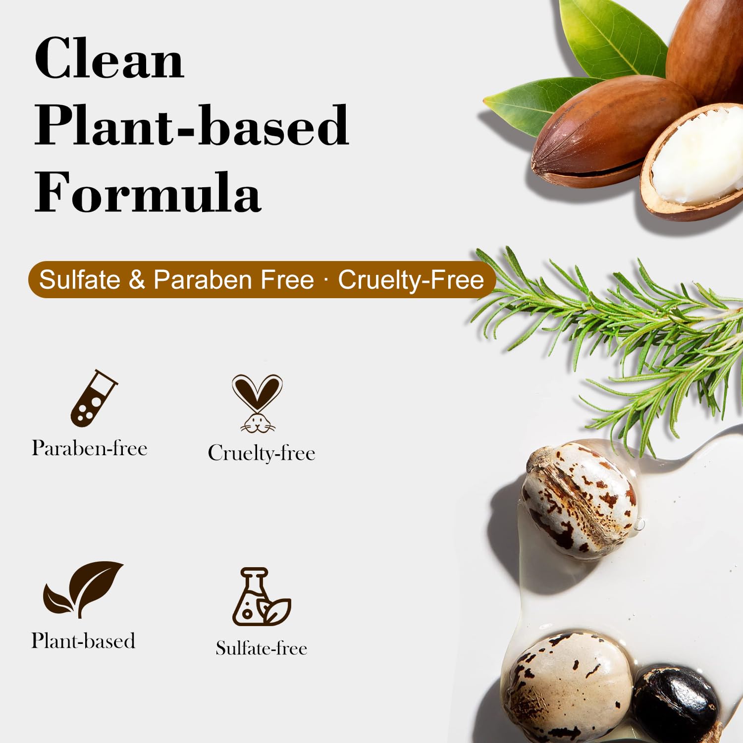 SAPHUS Rosemary Oil Shampoo Bar & Argan Conditioner Bar Set – Strengthen & Volumize Fine Hair