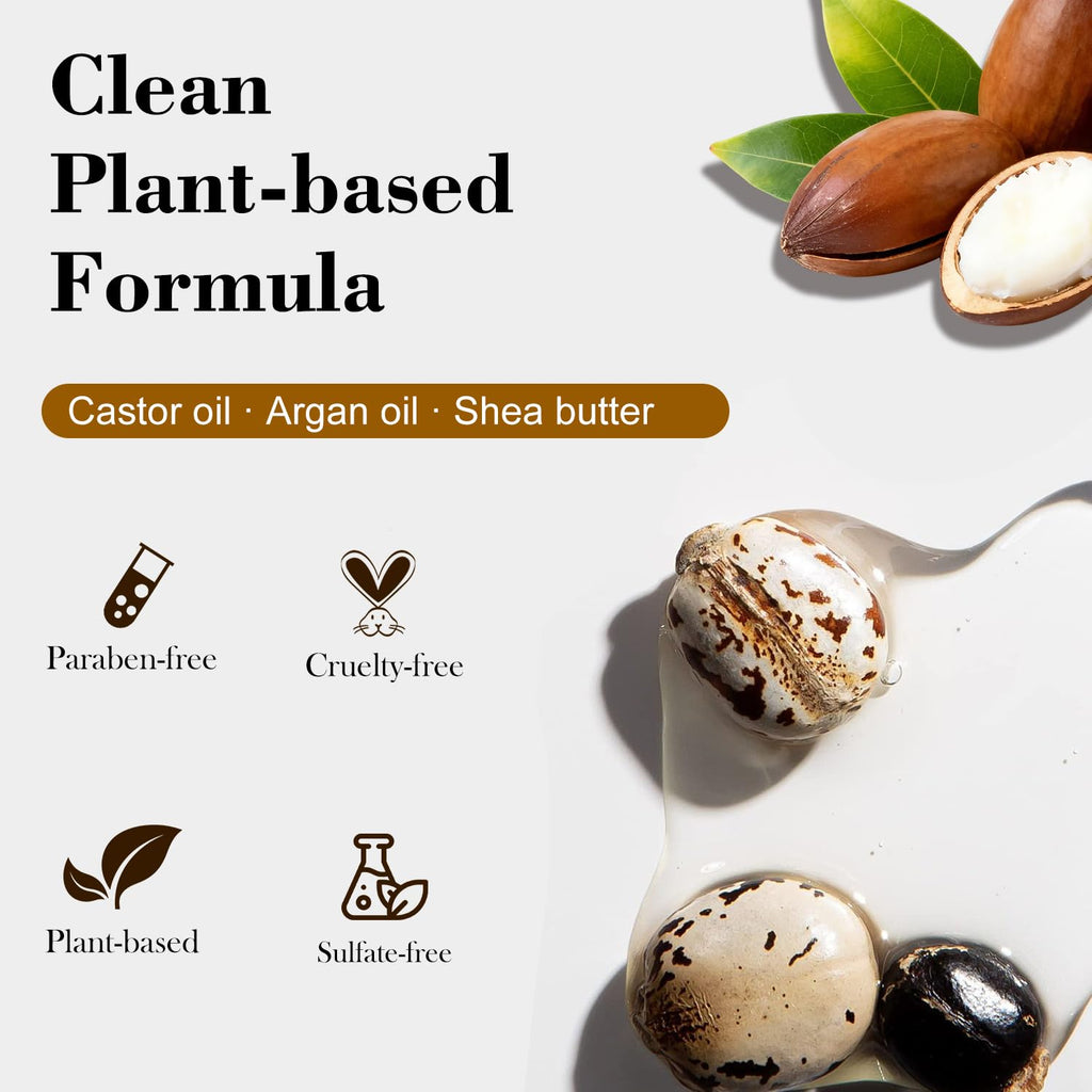 SAPHUS Castor Oil Shampoo Bar & Argan Conditioner Bar Set – Strengthening & Thickening Duo