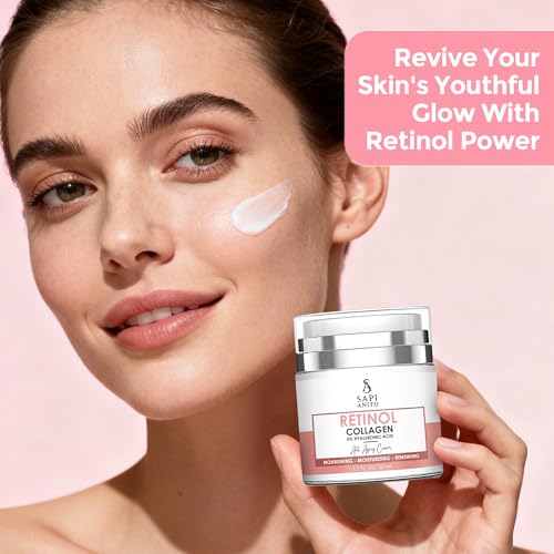 SA SAPI ANITO Retinol Face Cream – Night Moisturizer with Hyaluronic Acid, Niacinamide & Vitamin C
