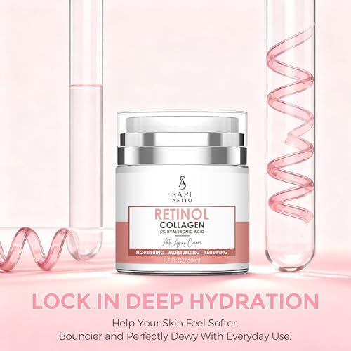 SA SAPI ANITO Retinol Face Cream – Night Moisturizer with Hyaluronic Acid, Niacinamide & Vitamin C