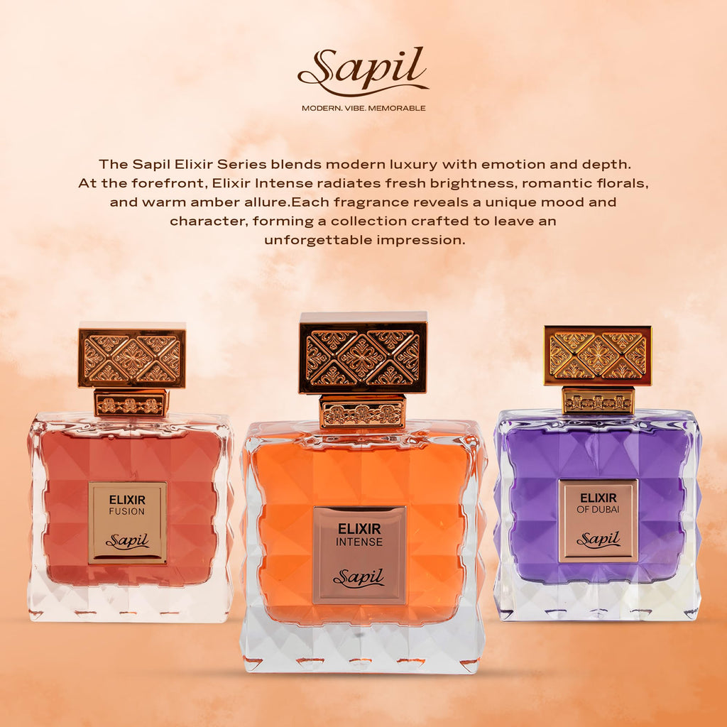 Sapil Elixir Intense Unisex EDP – Fresh Spicy Rose with Vanilla & Amber | 3.4 oz