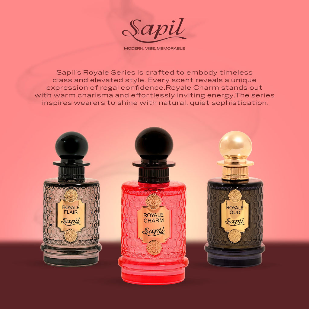 Sapil Royale Charm Eau de Parfum – Unisex Long-Lasting Fragrance (100ml)