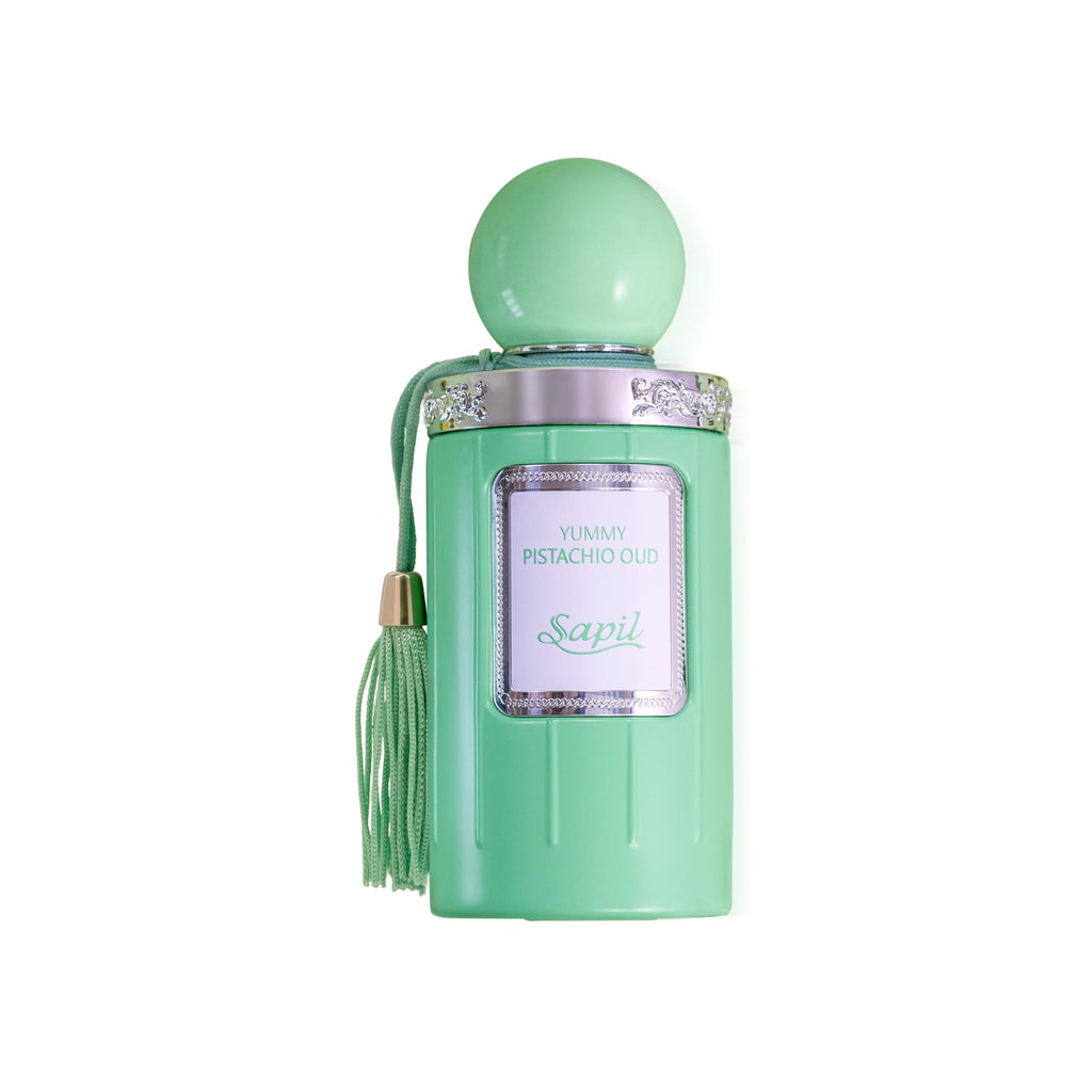 Sapil Yummy Pistachio Oud EDP – Unisex Gourmand Floral, Pistachio & Vanilla | 100 ml