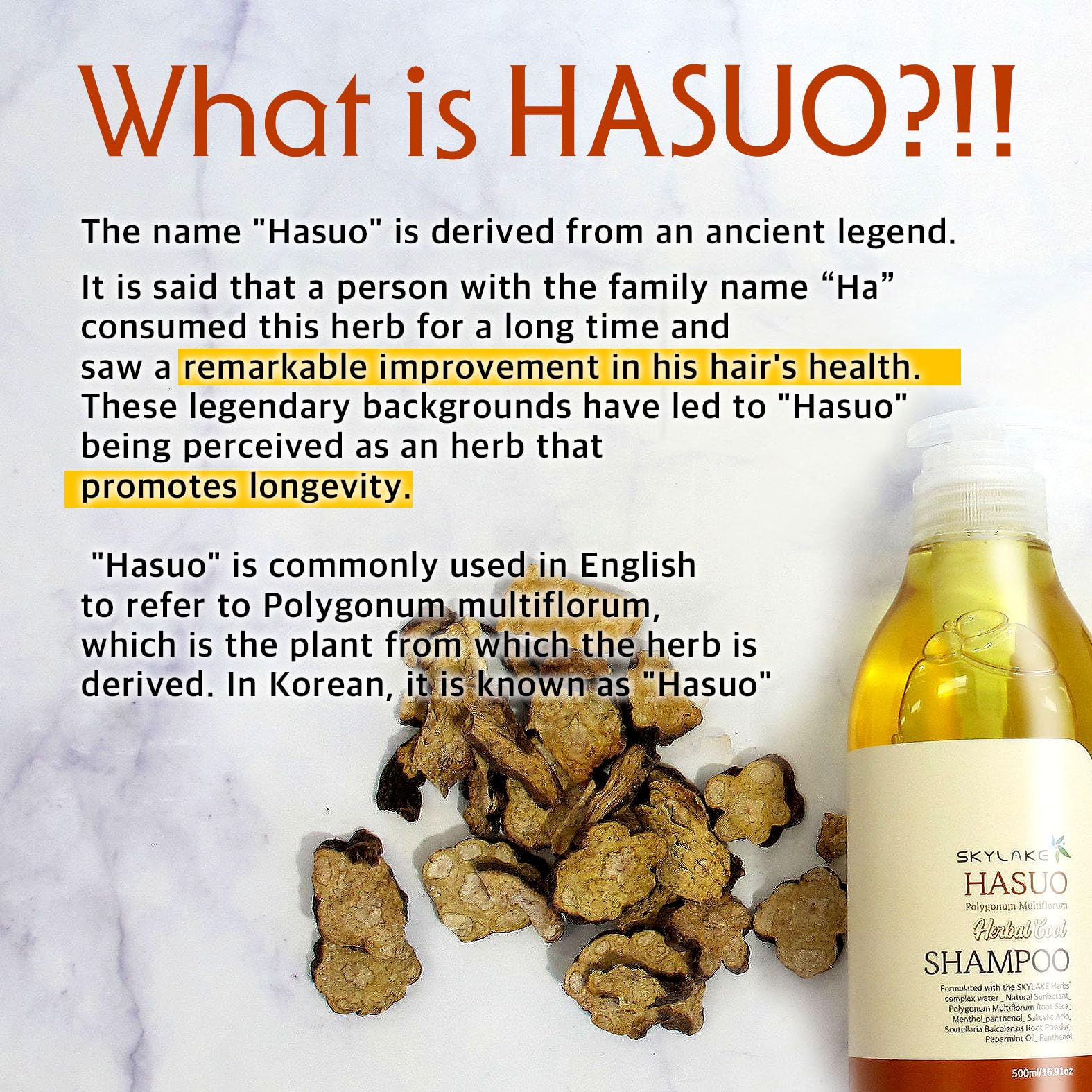 Sappom Skylake Hasuo Herbal Cool Shampoo – Refreshing Cleanse with Fallopia Multiflora & Peppermint