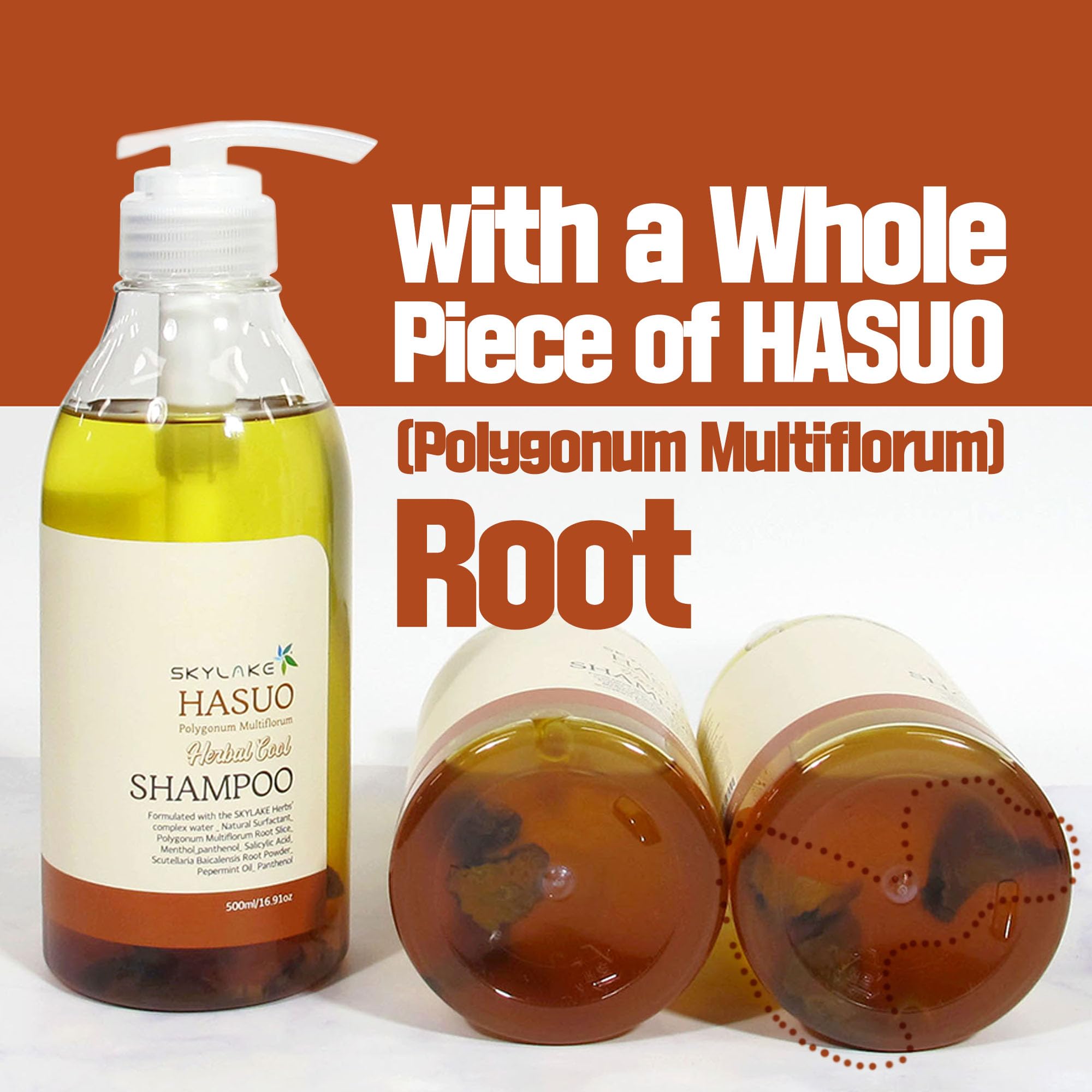 Sappom Skylake Hasuo Herbal Cool Shampoo – Refreshing Cleanse with Fallopia Multiflora & Peppermint