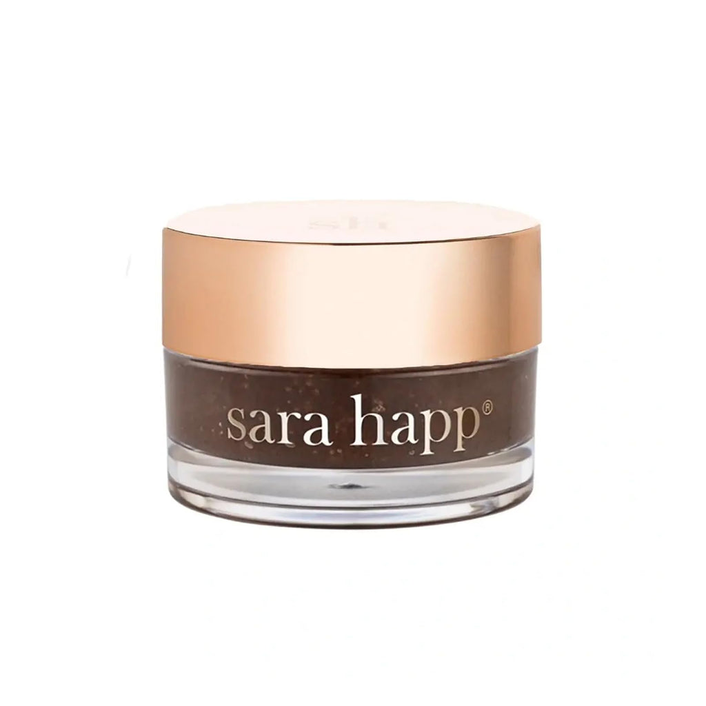 Sara Happ Lip Scrub – Brown Sugar Exfoliant for Dry Lips, Vegan 0.5 oz