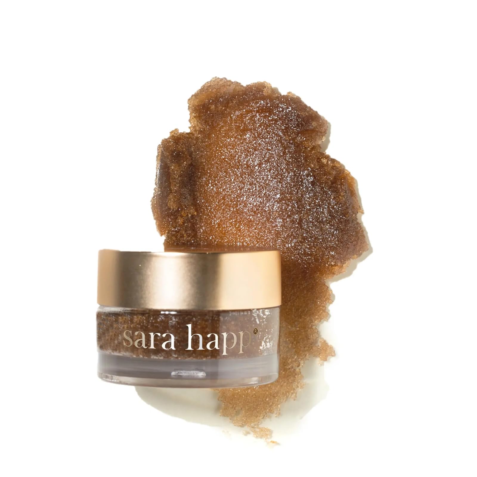 Sara Happ Lip Scrub – Brown Sugar Exfoliant for Dry Lips, Vegan 0.5 oz