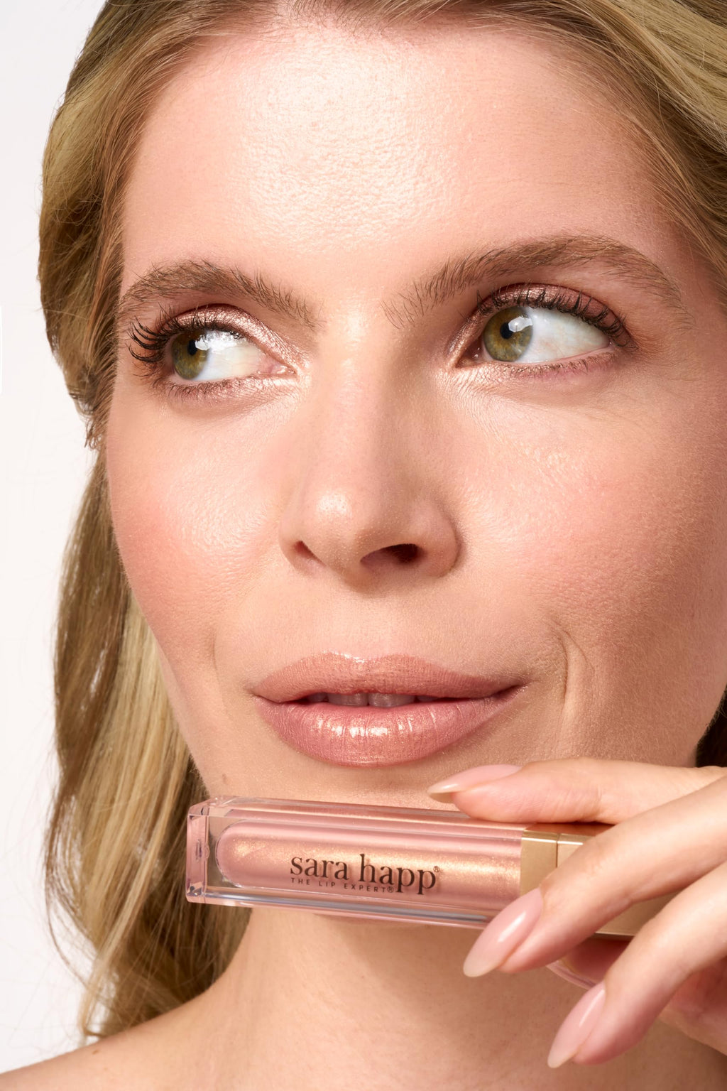 Sara Happ Rose Gold Slip Luxe Gloss – High-Impact Shine, All-Day Hydration, 0.21 fl oz