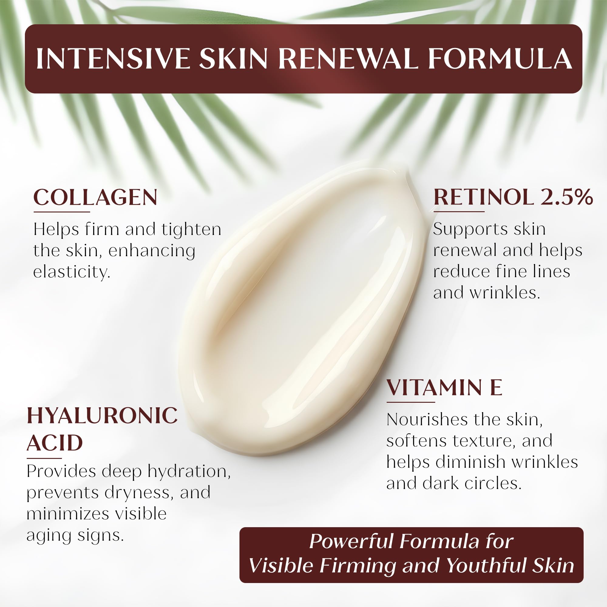 Sarah Luxe Care Dark Spot & Uneven Tone Cream | Retinol, Collagen & Hyaluronic Acid – 1.7 oz