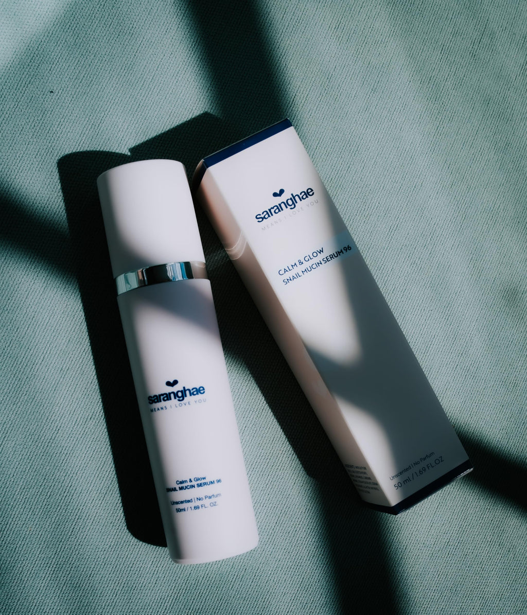 Saranghae Calm & Glow Snail Mucin Serum 96% — Hydrating Facial Essence for Dewy, Smooth Skin