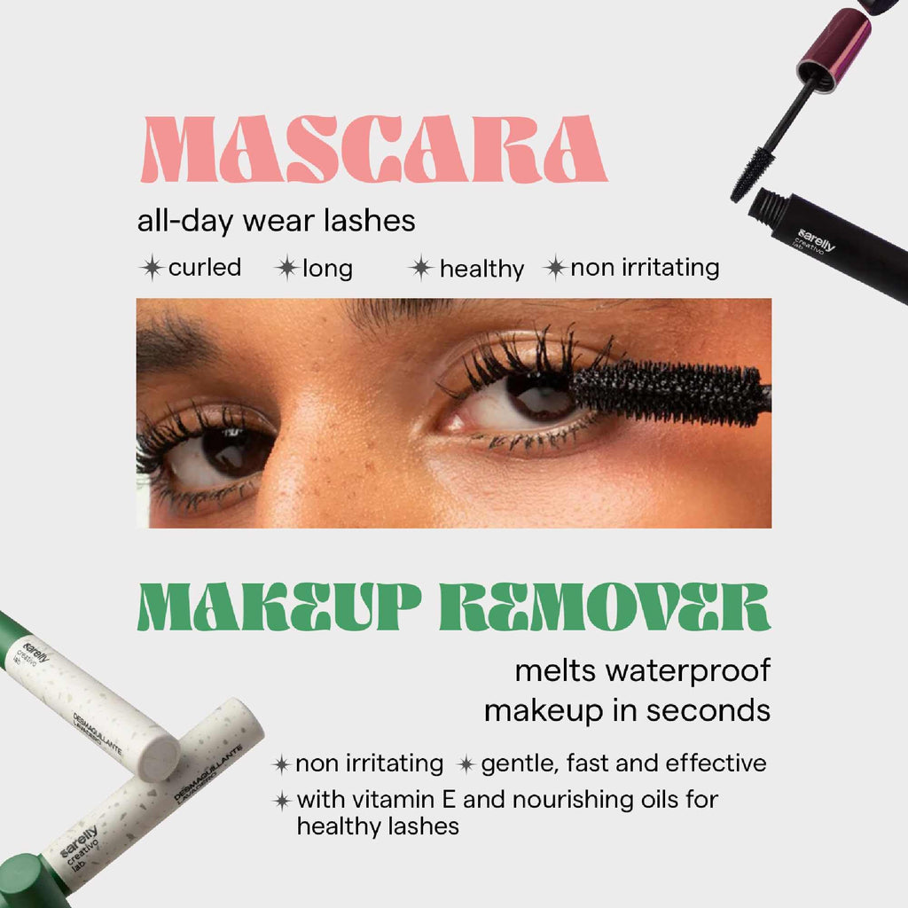 SARELLY Eye Kit: Volume Horse Lashes Mascara + Lavadero Eye Makeup Remover