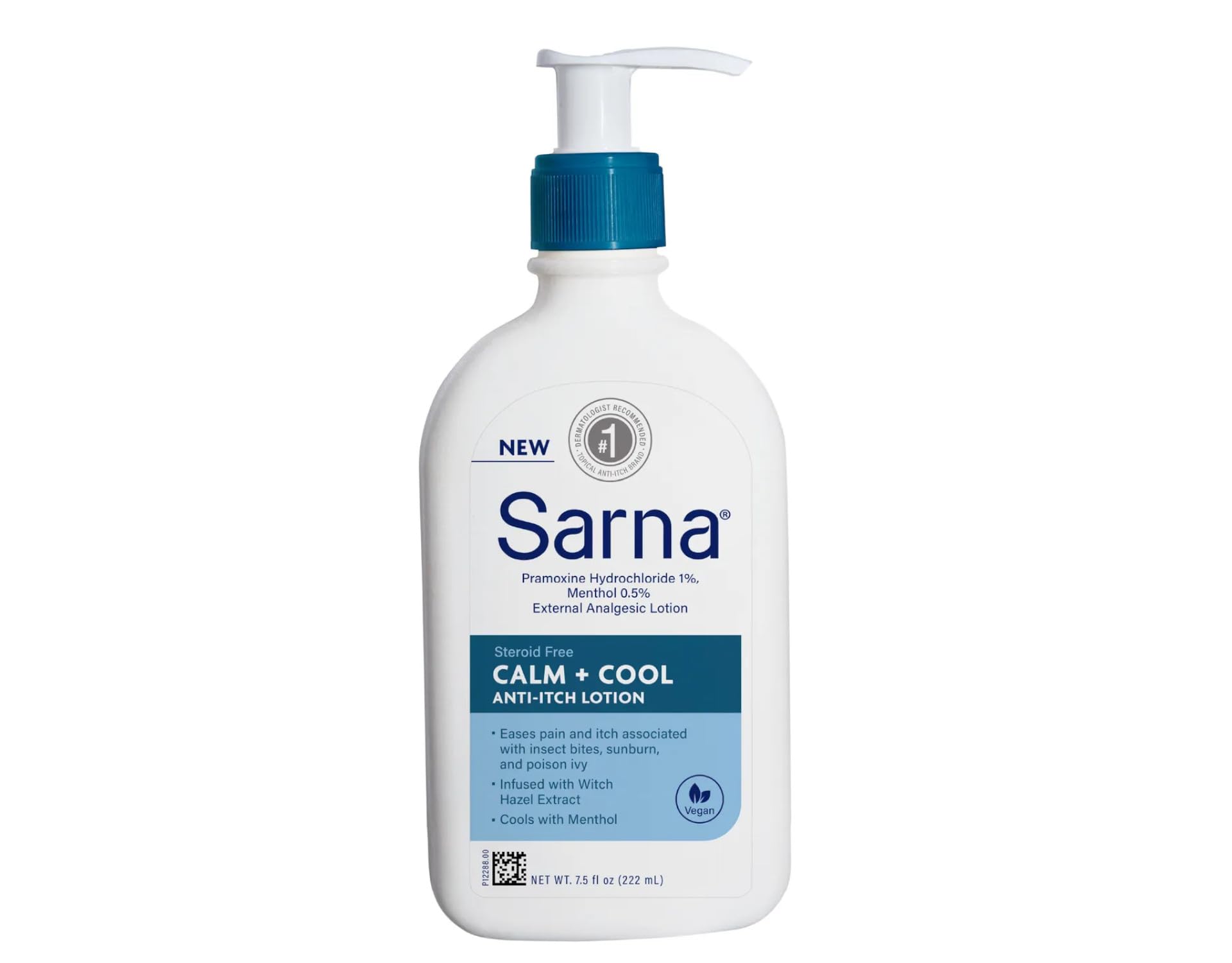 Sarna Calm + Cool Anti-Itch Lotion – Steroid-Free Relief, 7.5 Fl oz (Pack of 2)