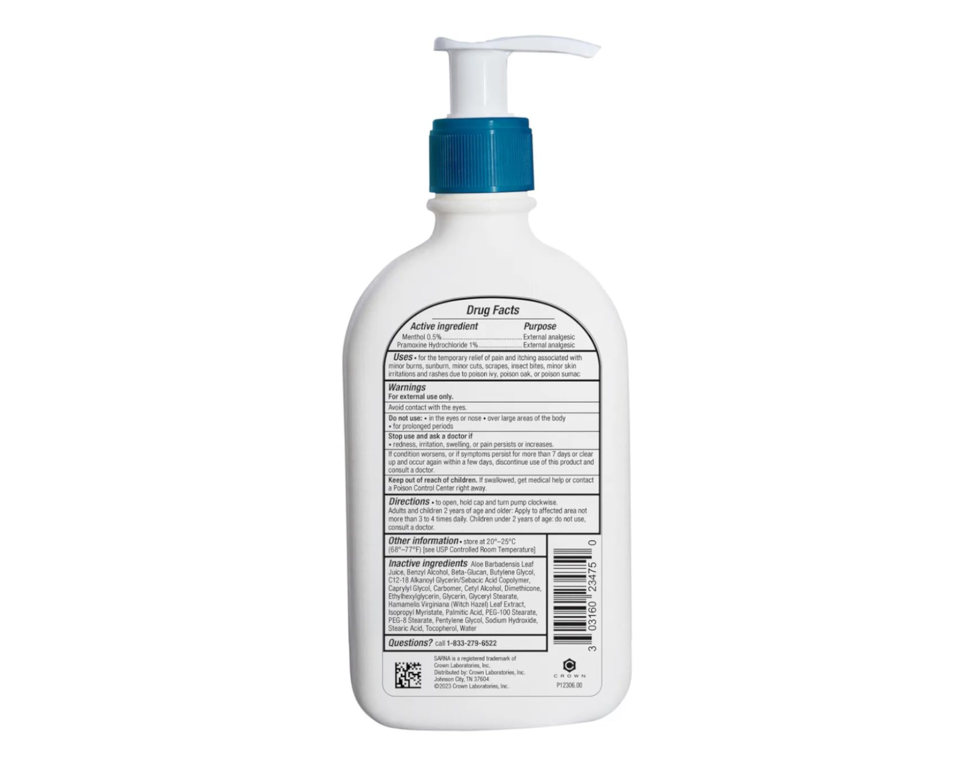 Sarna Calm + Cool Anti-Itch Lotion – Steroid-Free, 7.5 Fl. Oz. (Pack of 5)