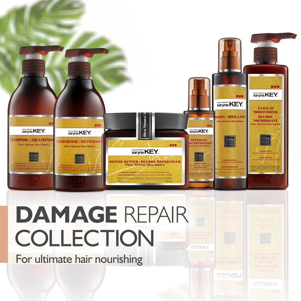 Saryna Key Shampoo for Damaged Hair with Pure African Shea Butter – Moisturizing, Sulfate Free, Cruelty Free (500ml)