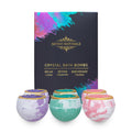 Satavi Naturals Crystal Bath Bombs Gift Set (6-Pack) – Aromatherapy Geode Bath Fizzies with Nourishing Salts
