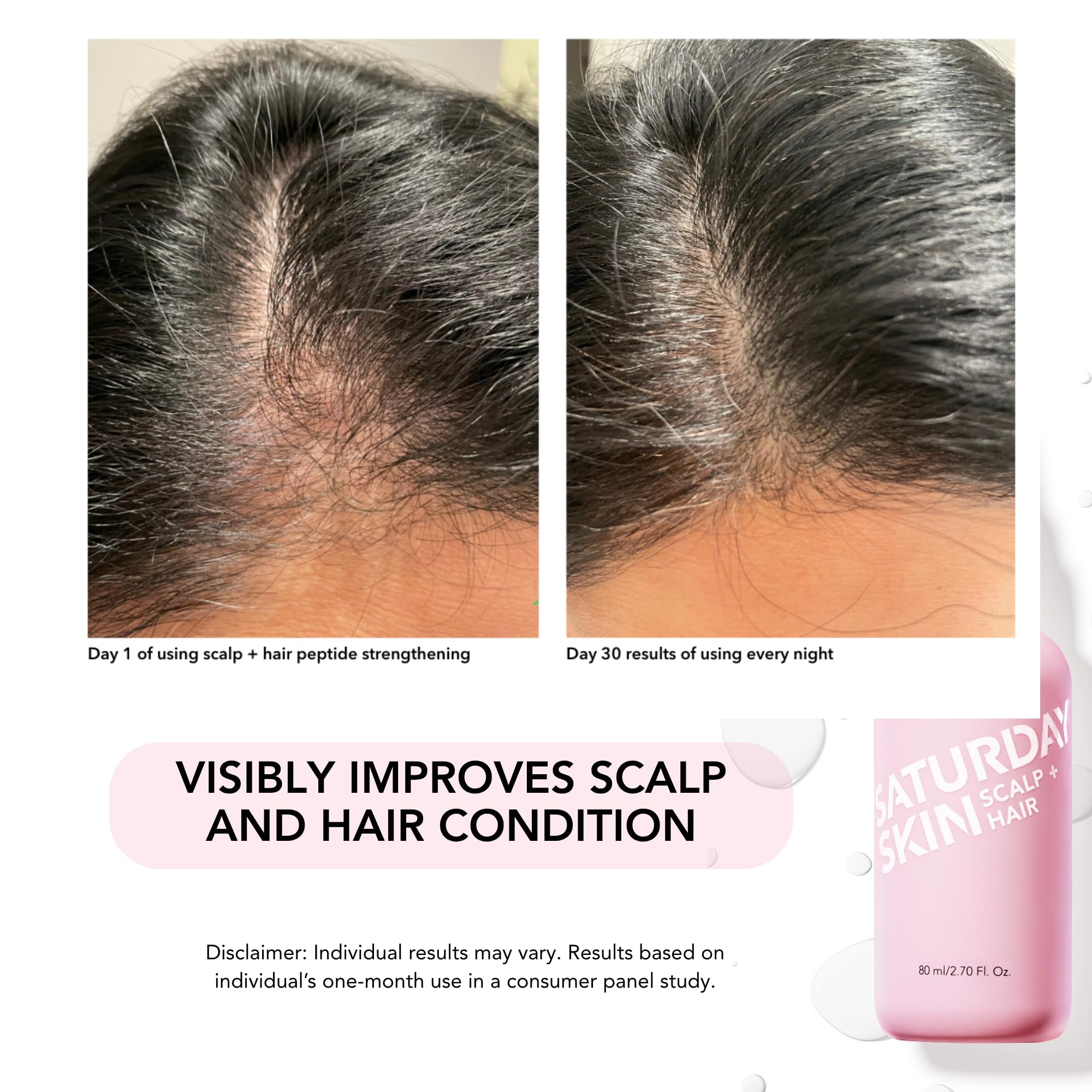 Saturday Skin Scalp + Hair Strengthening Peptide Overnight Serum – Nourish, Awaken, and Thicken Hair