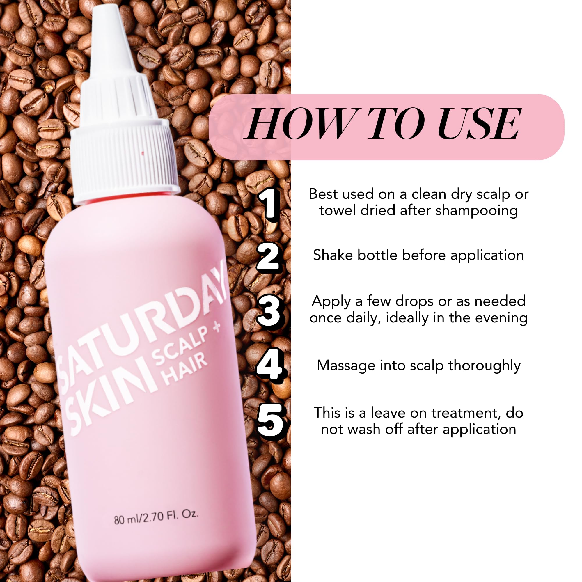 Saturday Skin Scalp + Hair Strengthening Peptide Overnight Serum – Nourish, Awaken, and Thicken Hair