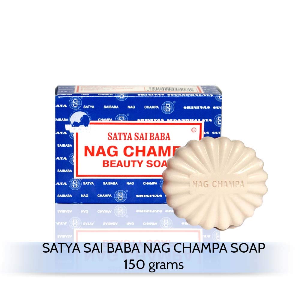 Satya Nag Champa Sai Baba Natural Soap – 4 Bars of 150 g (600 g Total)