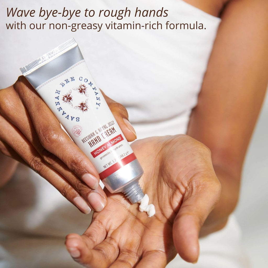 Savannah Bee Company Beeswax Hand Cream – Hydrating Hand Moisturizer & Travel-Size Repair Cream