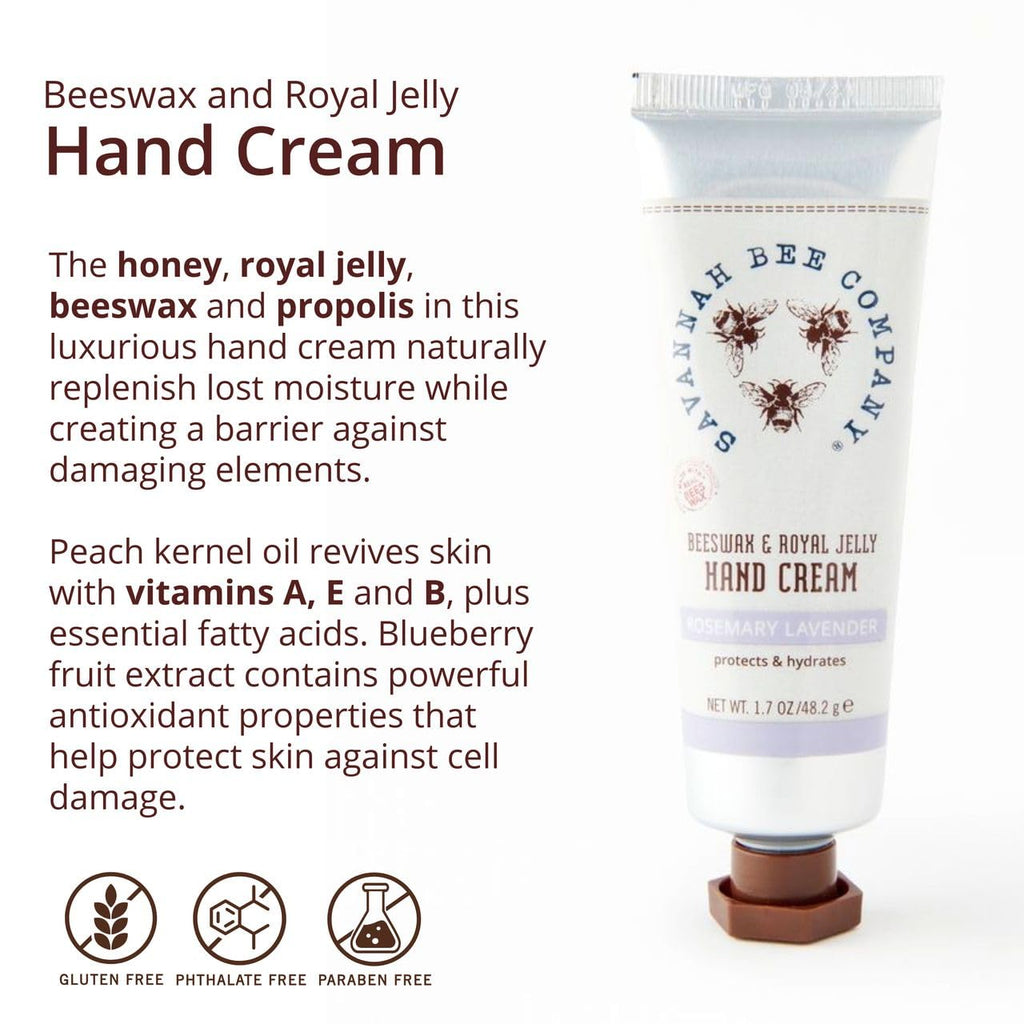 Savannah Bee Company Beeswax Hand Cream – Hydrating Hand Moisturizer & Repair Cream
