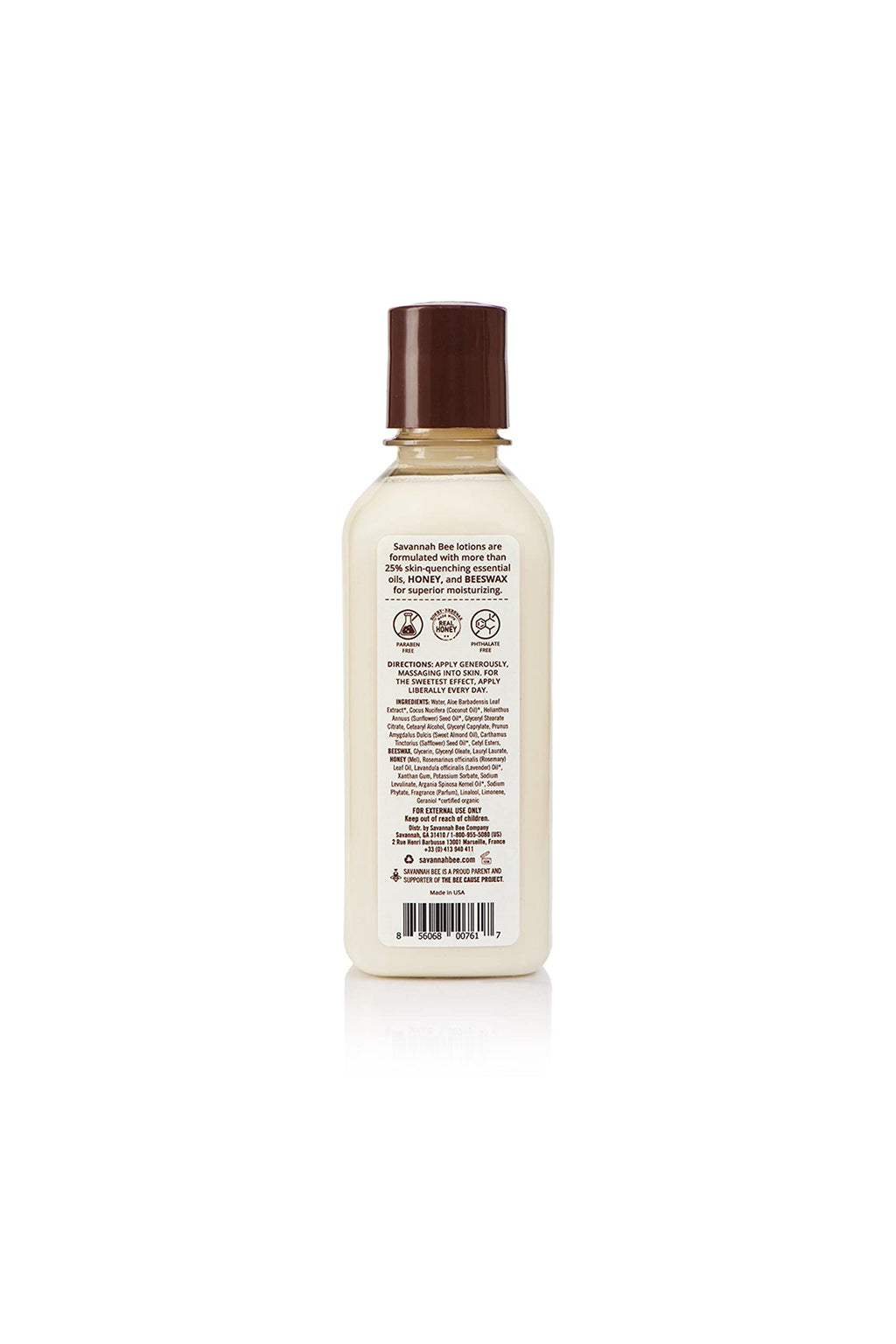 Savannah Bee Company Honey Body Lotion – Rosemary Lavender (9.5 Fl Oz) – All Natural