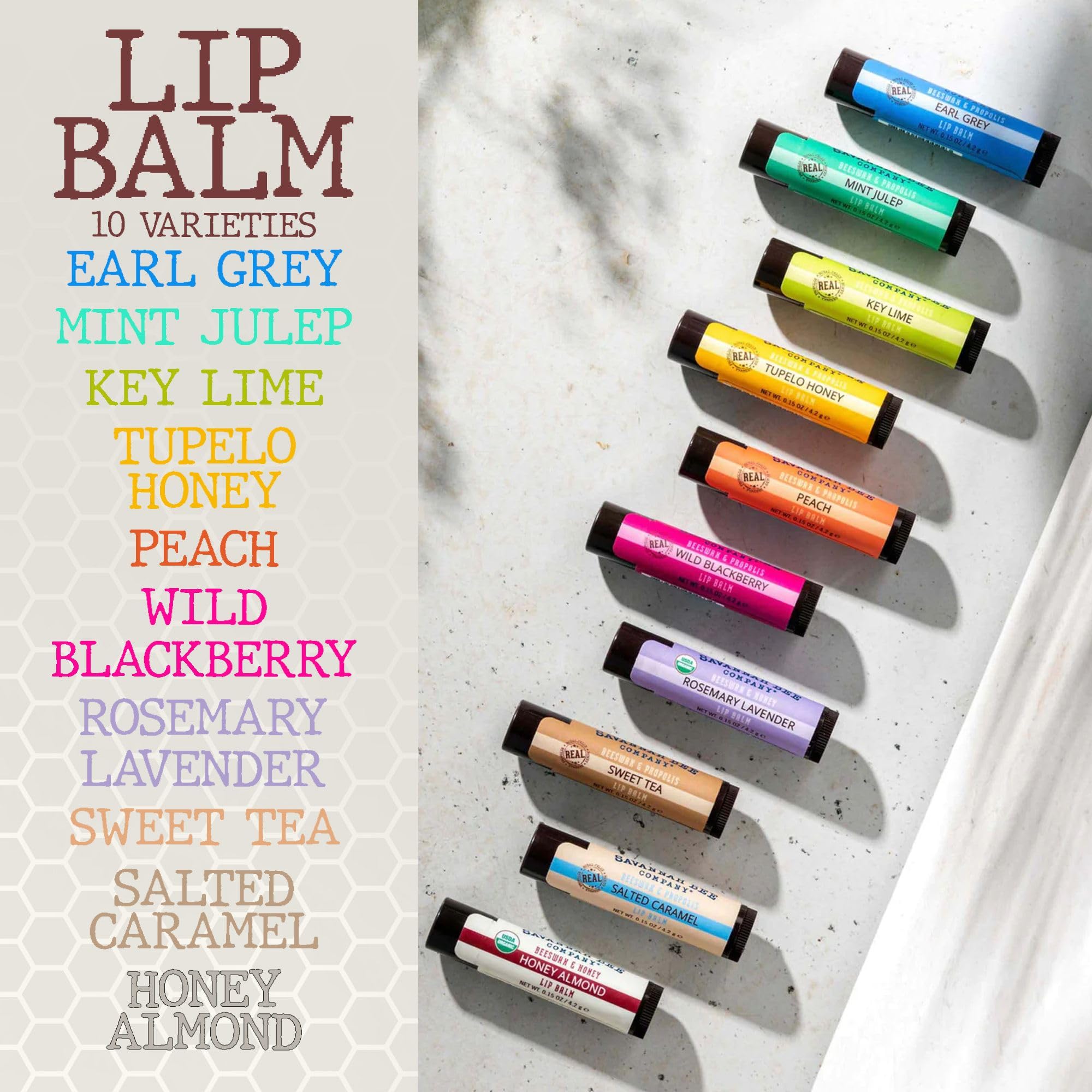 Savannah Bee Company Lip Balm – Silky Smooth Wild Blackberry (3-Pack)