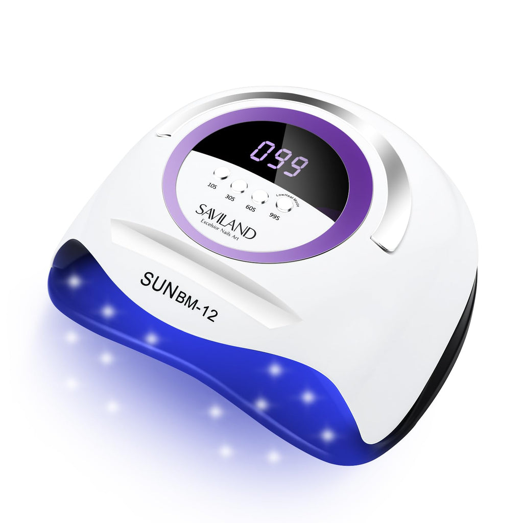 SAVILAND 300W UV Nail Lamp – Motion Sensor, Dual UV/LED, 72 LEDs, 4 Timers