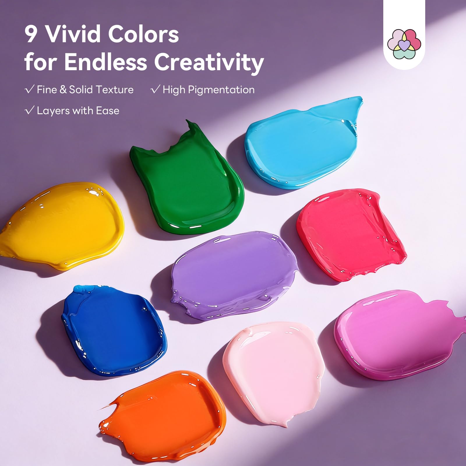 SAVILAND 3D Patting Gel Polish Kit: 9-Color Ombre & 3D Flower Mold
